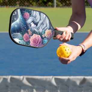 Himmelsrose Hexe Traumlandschaft Pickleball Schläger
