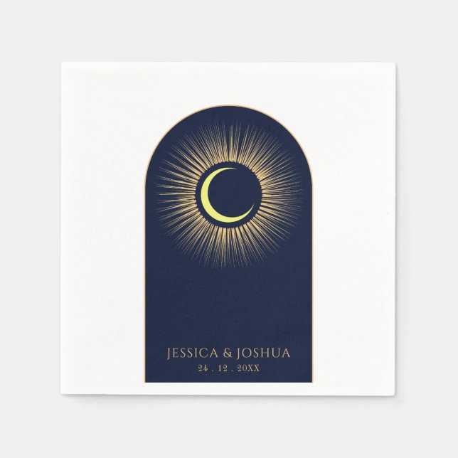 Himmelsschiffsmond Serviette (Vorderseite)