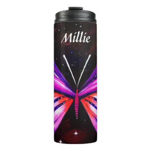 Himmelsschmetterling-Hintergrund Thermosbecher