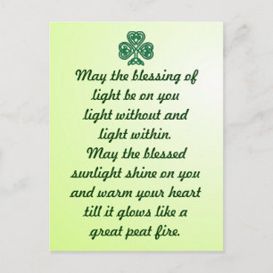 Himmelssegnung Kleeblatt Postkarte