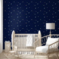 Himmelsstars und Planeten auf blau