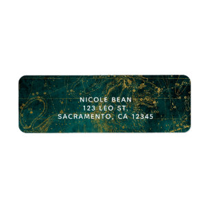 Himmelssternkarte Astrologisch LEO Löwe Grün