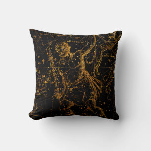 Himmelssternkarte Astrologisches Gold Hercules Kissen