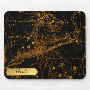 Himmelssternkarte Astrologisches Zeichen LÖWE Löwe Mousepad