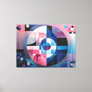 Himmelssymmetrie: Geometrische Formen, Blues und R Leinwanddruck