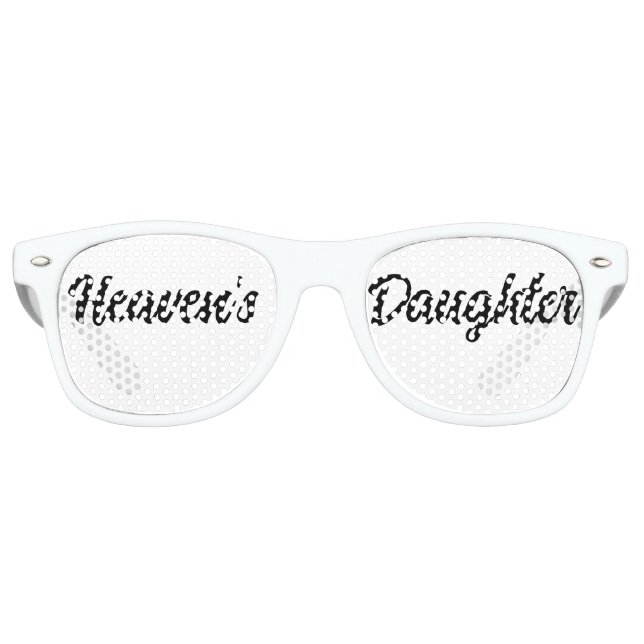 HimmelsTochter | Stilvolles Black Brush-Skript Partybrille (Vorderseite)