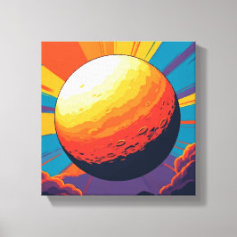 Himmelsuntergang auf gespannter Leinwand