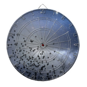 Himmelsvögel und Sterne Dartscheibe