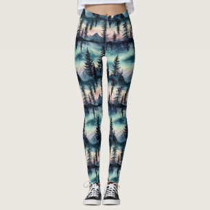 Himmelsvorhang: Aurora-Wellen im Nachthimmel (2) Leggings
