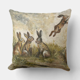 Himmelsweiches Flaumwiesen-Hase Fantasie-Hasenfami Kissen