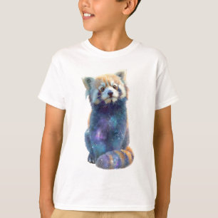 Himmelswelt Kosmische Galaxie Roter Panda Kinder T-Shirt
