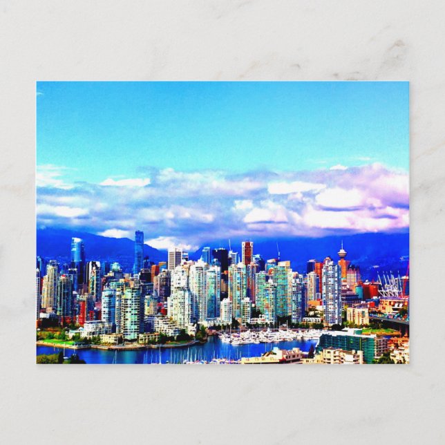 Himmelswolken Wolkenkratzer aus Canada Postkarte (Vorderseite)