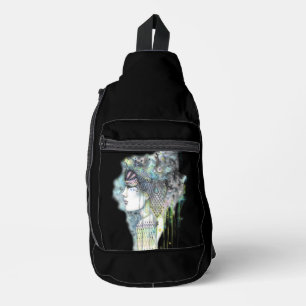 Himmelszigeunerin Boheme-Fantasie Frau Kunst Crossbody Bag