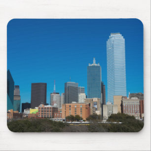 Himmelzeile von Dallas Texas bei Sonnenuntergang Mousepad