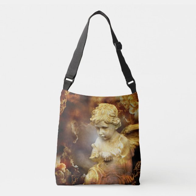 Himmlisch Angel Cherub Tragetaschen Mit Langen Trägern (Vorderseite)