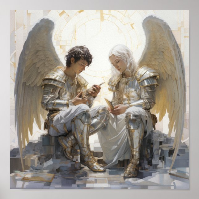 Himmlisch Angels Poster - Schöne und serene Ange (Vorne)