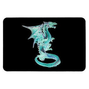 Himmlisch Blaues Drachen Verblüffende Fantasy-Krea Magnet