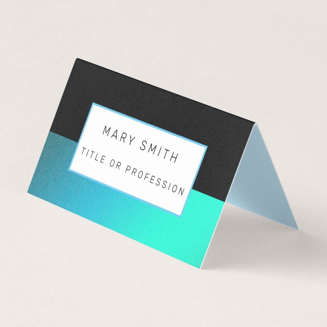 Himmlisch Blue Black Luxe Business Card Visitenkarten (Vorderseite)