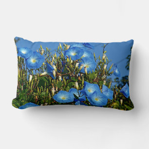 Himmlisch Blue Morning Glory Blume-Throw Kissen