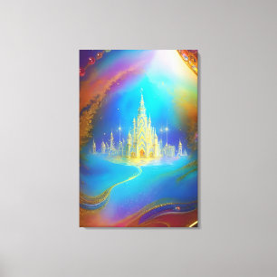 Himmlisch City Christlich Jewel Colors Leinwanddruck