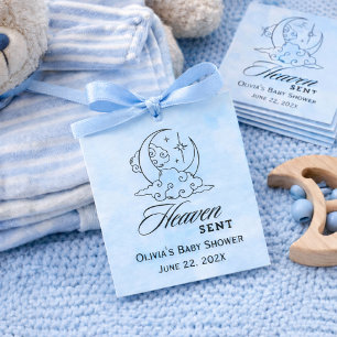 Himmlisch gesandte Babyparty Blaue Mond Sterne Geschenkanhänger