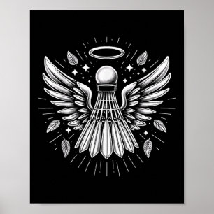 Himmlisch gesandte zerschmettern Badminton Lustige Poster