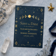 Himmlisch Gothic Mitternachtsblau Gold Save-the-Da