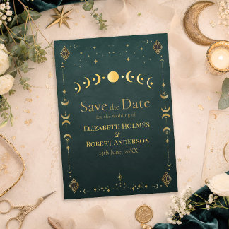 Himmlisch Gotisch Dunkle Türkisfarbene Hochzeit Sa Save The Date