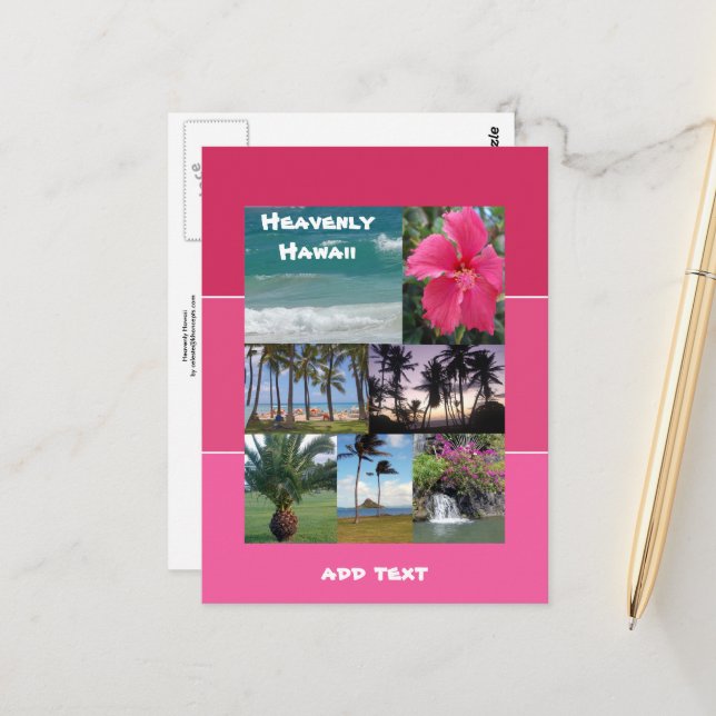 Himmlisch Hawaii Postkarte (Vorderseite/Rückseite Beispiel)