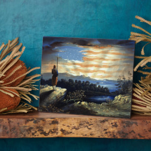 Himmlische amerikanische Flagge am Himmel, Zouave Fotoplatte