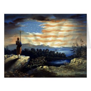 Himmlische amerikanische Flagge in Sky, Zouave Ziv