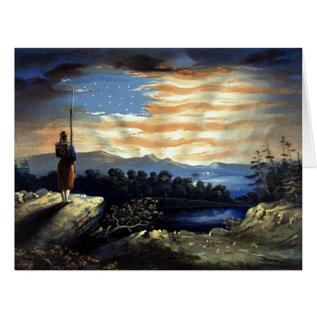 Himmlische amerikanische Flagge in Sky, Zouave Ziv (Vorderseite (Horizontal))