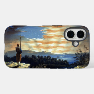 Himmlische amerikanische Flagge in Sky, Zouave Ziv iPhone 16 Hülle