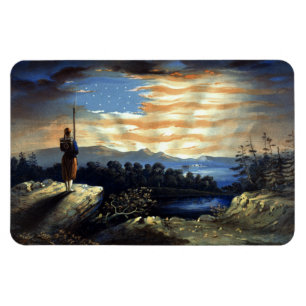 Himmlische amerikanische Flagge in Sky, Zouave Ziv Magnet