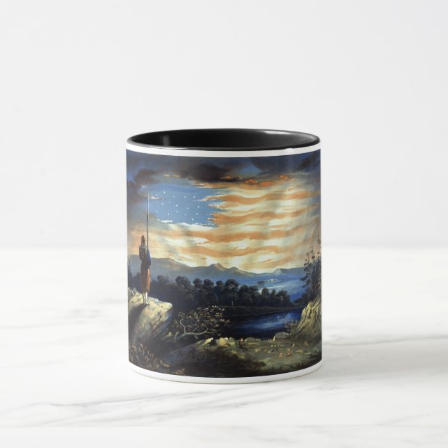 Himmlische amerikanische Flagge in Sky, Zouave Ziv Tasse (Zentrum)
