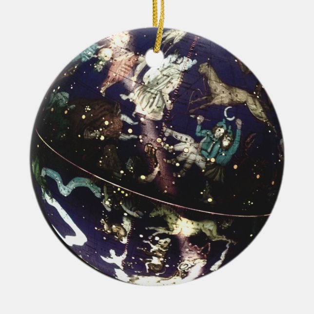 Himmlische astrologische Kugel-Verzierung Keramikornament (Vorne)