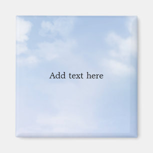 Himmlische blaufarbige TEMPLATE, anpassbar, Magnet