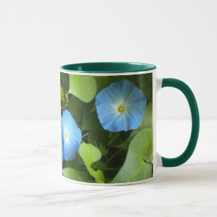 Himmlische Blue Morning Glories Tasse