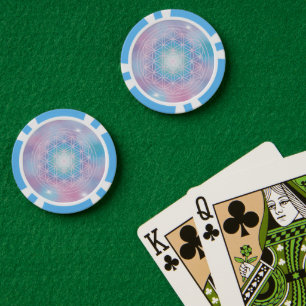 Himmlische Blüte – Heilige Geometrie Pokerchips