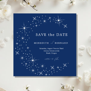 Himmlische elegante Hochzeitsmond-Blau-Save-the-Da Save The Date
