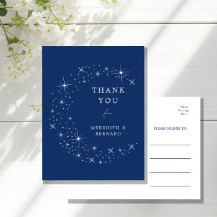 Himmlische elegante Hochzeitsmond-Dankeskarten-Pos Postkarte