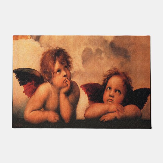 Himmlische Engel-Kunst RAPHAEL Fußmatte (Vorderseite)