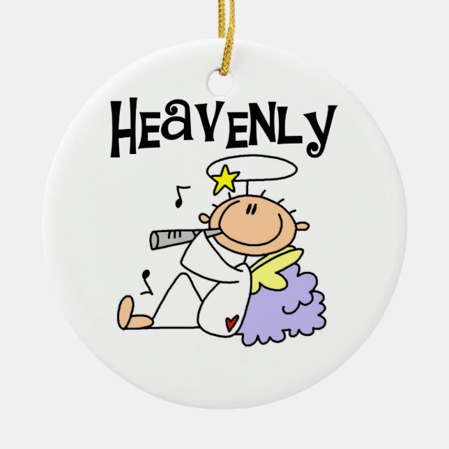 Himmlische Engel-T - Shirt und Geschenke Keramikornament (Vorne)
