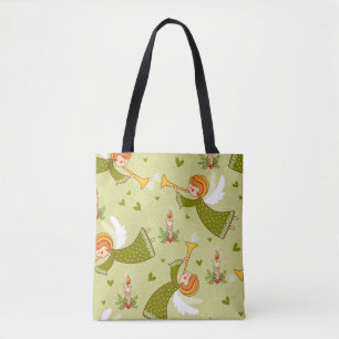 Himmlische Engel: Vintages kindisch Muster Tasche