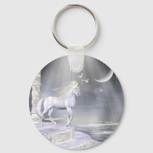 Himmlische Engelunicorn-Szene Schlüsselanhänger