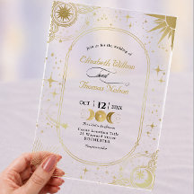 Himmlische Faux-Gold-Sonne-Mond-Hochzeit