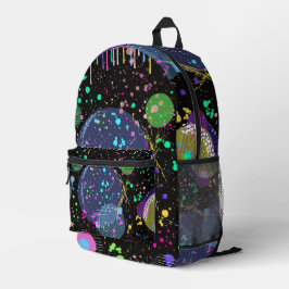 Himmlische Feiern: Maximalistische abstrakte Kunst Bedruckter Rucksack