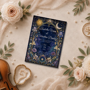 Himmlische Florale Hochzeit Einladung