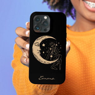 Himmlische Frau Mond & Sterne, Boho, elegantes Gol Case-Mate iPhone Hülle