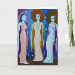 Himmlische Frauen Abstrakte Kunst Karte